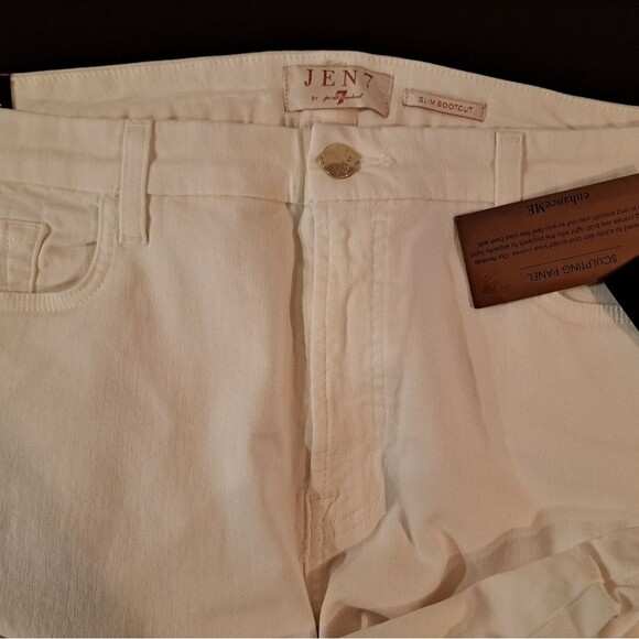 7 For All Mankind Jen 7 slim bootcut jeans, white, women's plus size 18 NWT New! - Picture 6 of 10